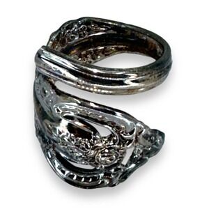 ONEIDA Floral Spoon Ring Silverton Size 6 Marked Oneida Community
